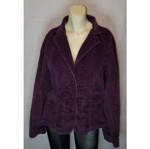St John's Bay Purple, Corduroy Blazer Jacket